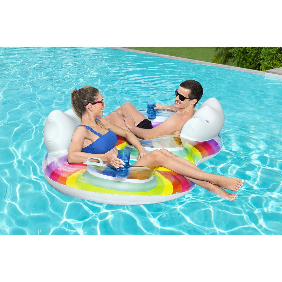 Roată gonflabilă Bestway Curcubeu 186 x 116 cm